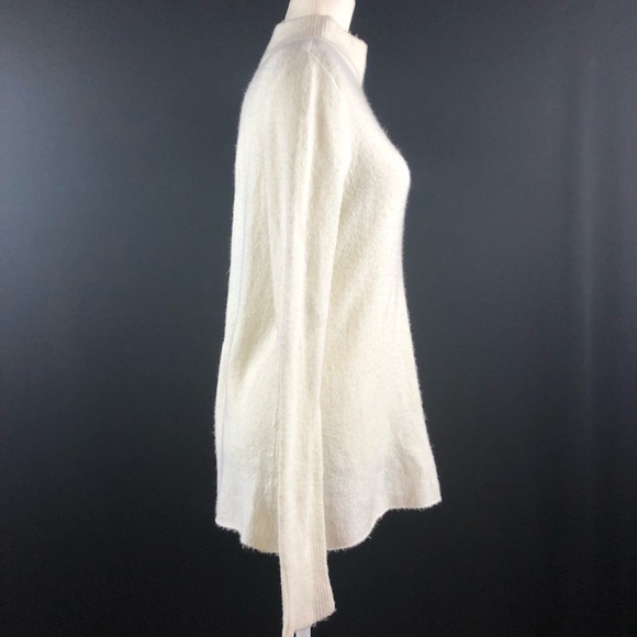 Olivaceous Ivory Fuzzy Open Back Sweater - Picture 4 of 8